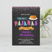 Invitation d'anniversaire de pyjamas et de crêpes (Debout devant)