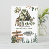 Invitation d'anniversaire de QUATRE aventures de c (Debout devant)