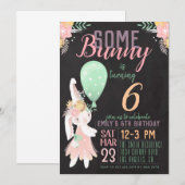Invitation d'anniversaire de quelques lapins (Devant / Derrière)
