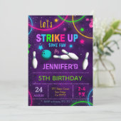 Invitation d'anniversaire de quilles (Debout devant)