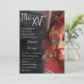 invitation d'anniversaire de Quinceanera de la (Debout devant)