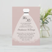 invitation d'anniversaire de Quinceanera de robe (Debout devant)
