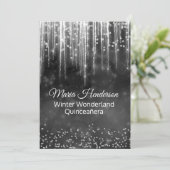 Invitation d'anniversaire de Quinceanera sur la gl (Debout devant)