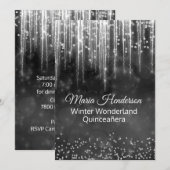 Invitation d'anniversaire de Quinceanera sur la gl (Devant / Derrière)