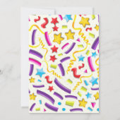 Invitation d'anniversaire de raton laveur mignon (Dos)