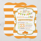 Invitation d'anniversaire de rayures et de (Devant / Derrière)