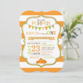 Invitation d'anniversaire de rayures et de (Debout devant)