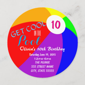 Invitation d'anniversaire de réception au bord de