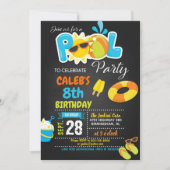 Invitation d'anniversaire de réception au bord de (Devant)