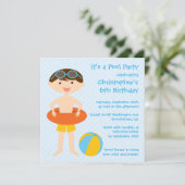 Invitation d'anniversaire de réception au bord de (Debout devant)