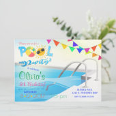 Invitation d'anniversaire de réception au bord de (Debout devant)