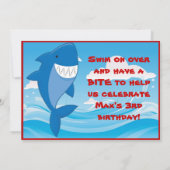 Invitation d'anniversaire de réception au bord de (Dos)