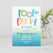 Invitation d'anniversaire de réception au bord de (Debout devant)