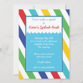 Invitation d'anniversaire de réception au bord de (Dos)