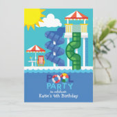 Invitation d'anniversaire de réception au bord de (Debout devant)