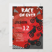 Invitation d'anniversaire de Red Bike (Devant)