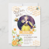 Invitation d'anniversaire de Reine des Abeilles (Devant)
