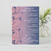 Invitation d'anniversaire de remous de (Debout devant)