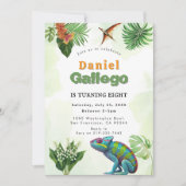 Invitation d'anniversaire de reptile (Devant)