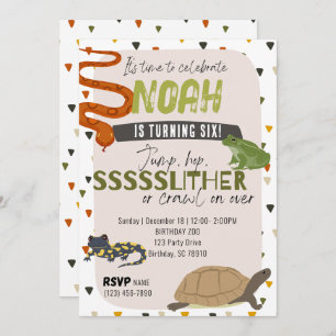 Invitation d'anniversaire de reptile
