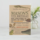 Invitation d'anniversaire de reptile (Debout devant)