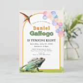 Invitation d'anniversaire de reptile (Debout devant)