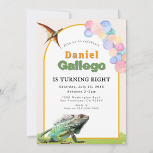 Invitation d'anniversaire de reptile