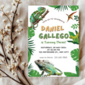 Invitation d'anniversaire de reptile