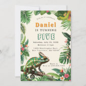 Invitation d'anniversaire de reptile (Devant)
