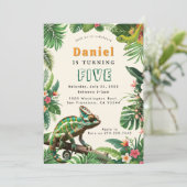 Invitation d'anniversaire de reptile (Debout devant)