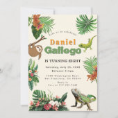 Invitation d'anniversaire de reptile (Devant)