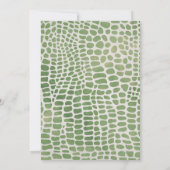 Invitation d'anniversaire de reptile | Partie de r (Dos)