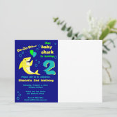 Invitation d'anniversaire de requin (Debout devant)