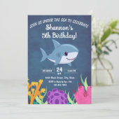 Invitation d'anniversaire de requin (Debout devant)