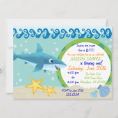 Invitation d'anniversaire de requin (Devant)