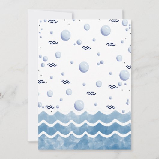 Invitation d'anniversaire de requin (Dos)