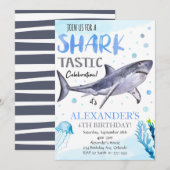 Invitation d'anniversaire de requin, Invitation de (Devant / Derrière)
