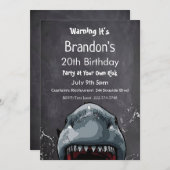 Invitation d'anniversaire de requins, Attaque de r (Devant / Derrière)