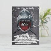 Invitation d'anniversaire de requins, Attaque de r (Debout devant)