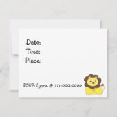 Invitation d'anniversaire de Rip Roarin (Dos)