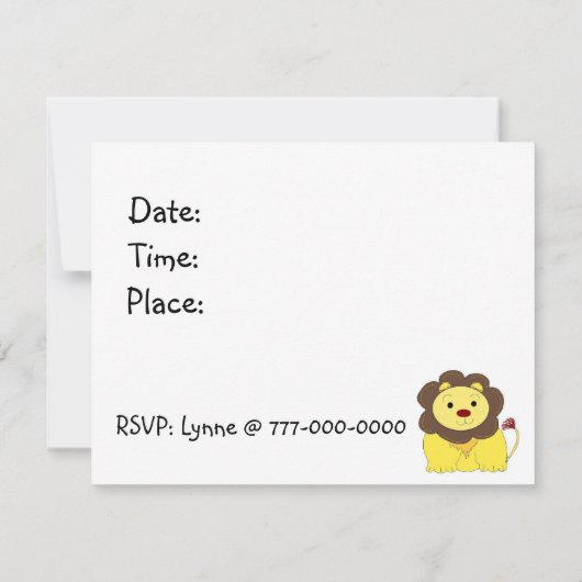 Invitation d'anniversaire de Rip Roarin (Dos)