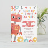 Invitation d'anniversaire de robot, robot robot (Debout devant)