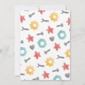 Invitation d'anniversaire de robot, robot robot (Dos)