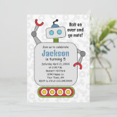 Invitation d'anniversaire de robots (Debout devant)