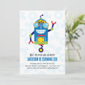 Invitation d'anniversaire de robots (Debout devant)