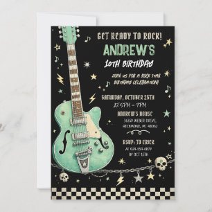 Invitation d'anniversaire de rock star personnalis