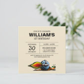 Invitation d'anniversaire de Rocket Snail (Debout devant)