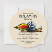 Invitation d'anniversaire de Rocket Snail (Devant)