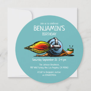 Invitation d'anniversaire de Rocket Snail
