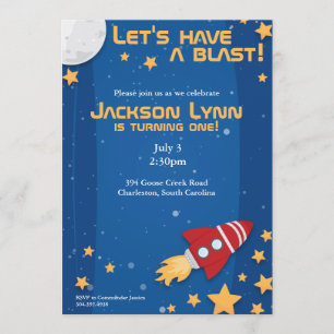 Invitation d'anniversaire de Rocketship